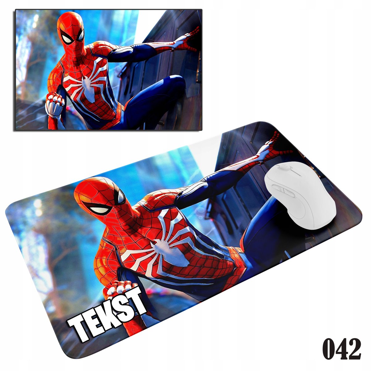 PODKŁADKA POD MYSZKĘ MYSZ WZORY DO WYBORU - SPIDERMAN WZORY 20x24cm
