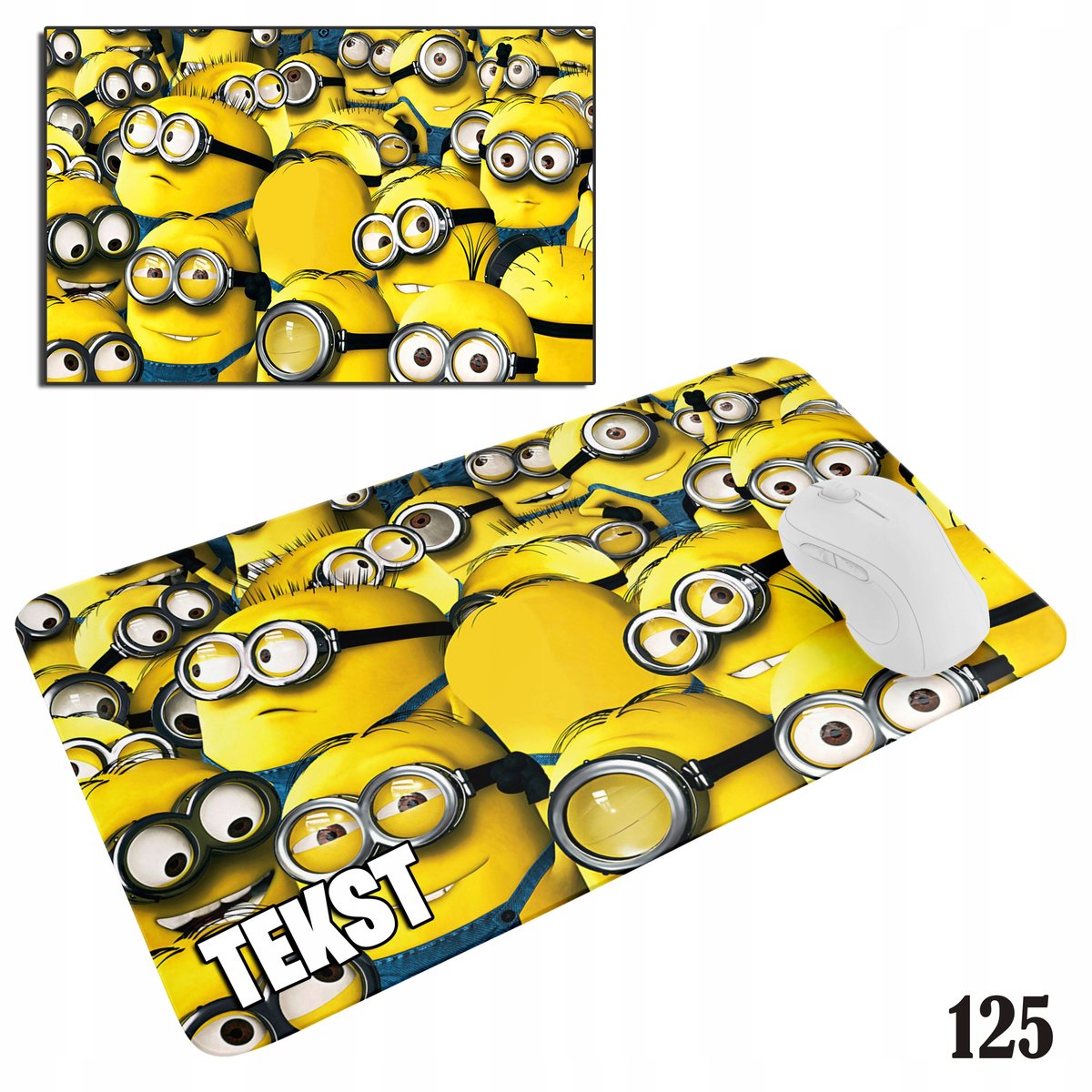 PODKŁADKA POD MYSZKĘ MYSZ WZORY DO WYBORU - MINIONKI MINIONS 20x24cm