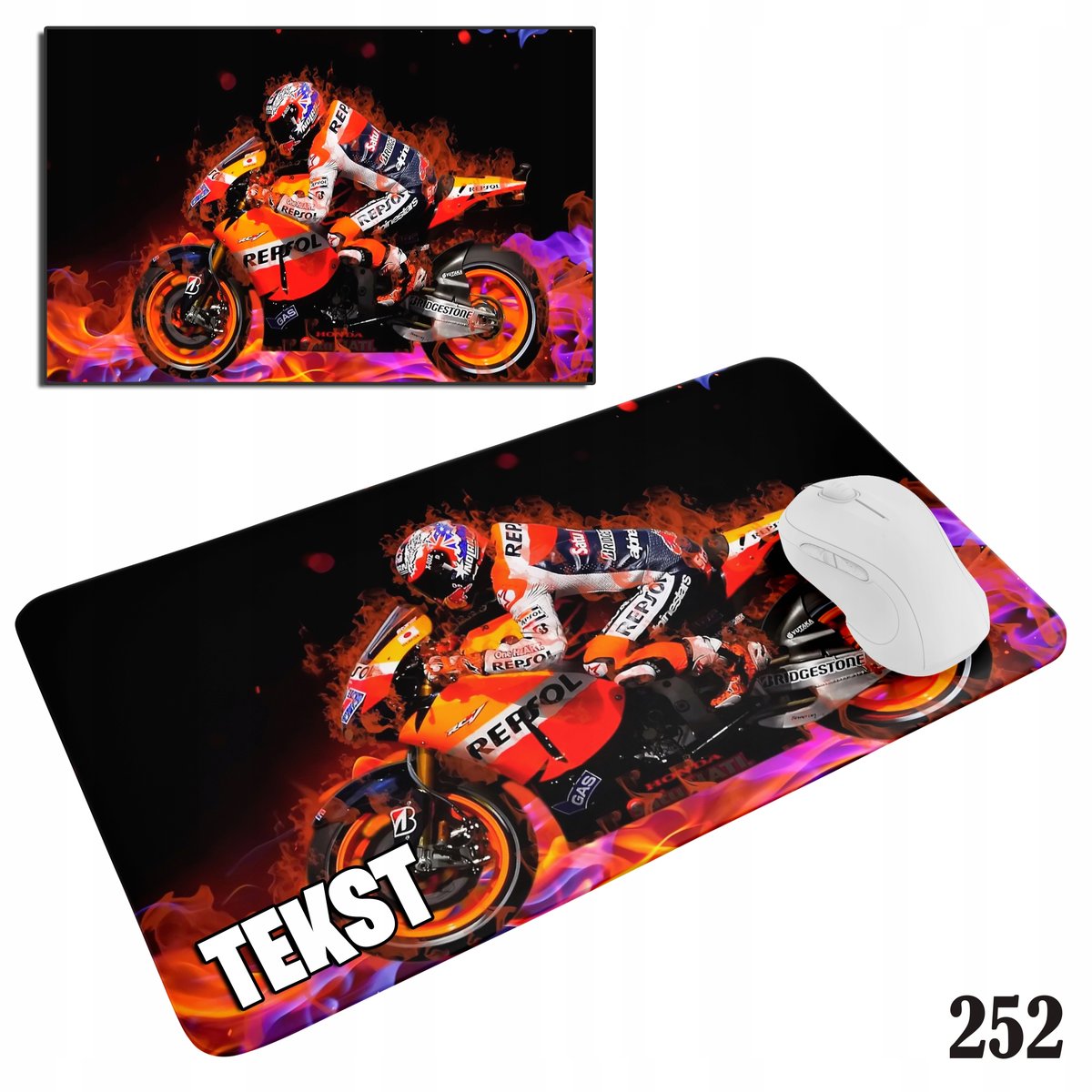 PODKŁADKA POD MYSZKĘ MYSZ WZORY DO WYBORU - MOTORY MOTOR HOBBY 20x24cm