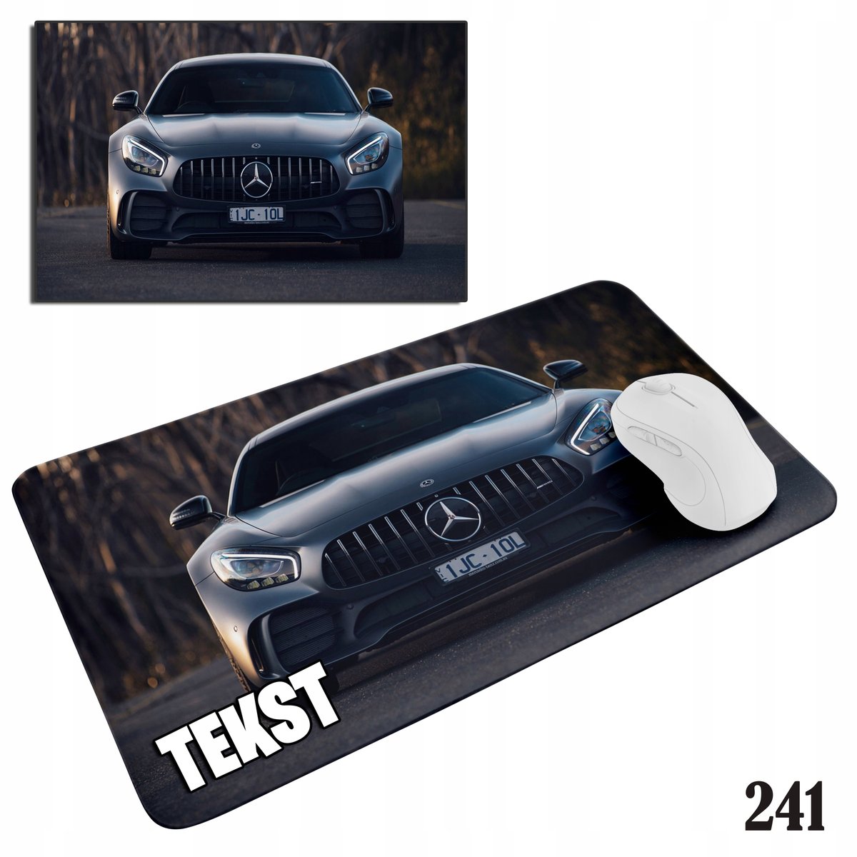 PODKŁADKA POD MYSZKĘ MYSZ WZORY DO WYBORU - SAMOCHODY MERCEDES 20x24cm