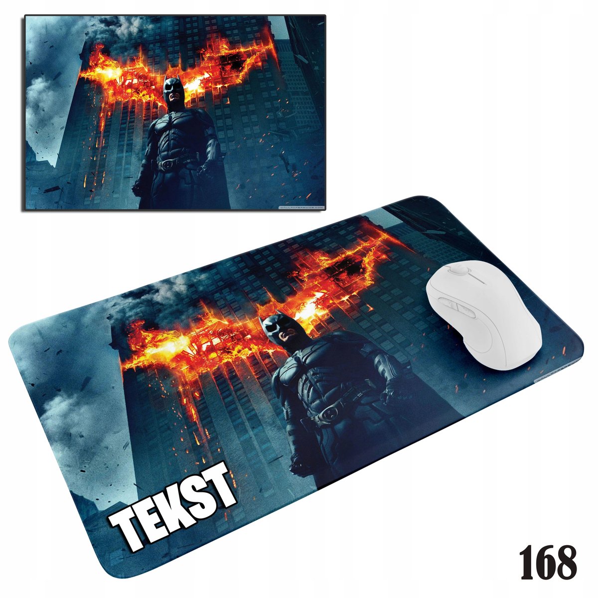 PODKŁADKA POD MYSZKĘ MYSZ WZORY DO WYBORU - BATMAN DC Z FILMÓW 20x24cm