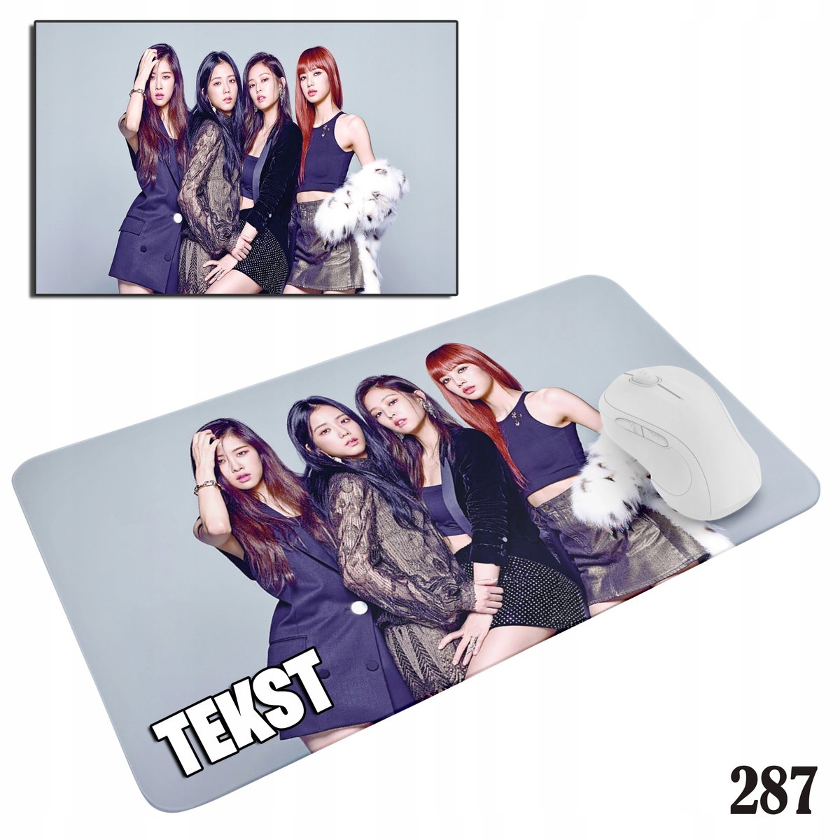 PODKŁADKA POD MYSZKĘ MYSZ WZORY DO WYBORU - BLACKPINK BTS KPOP 20x24cm
