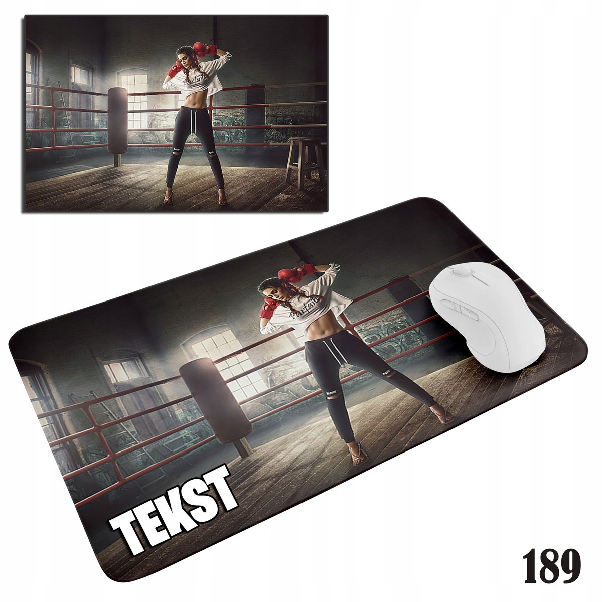 PODKŁADKA POD MYSZKĘ MYSZ WZORY DO WYBORU - MMA BOKS SZTUKI WALKI 29x36cm