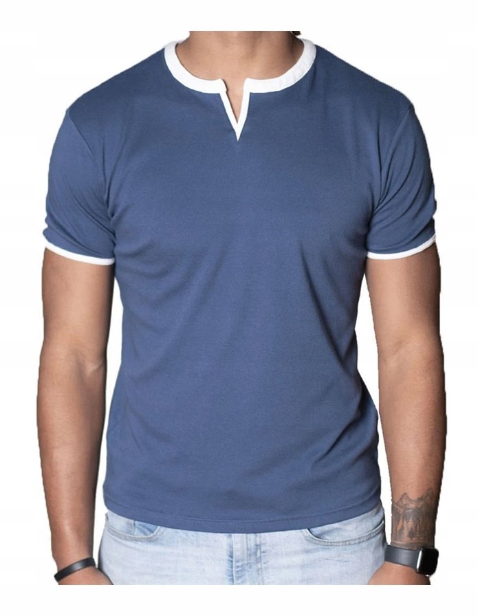 Klasyczna granatowa koszulka T-shirt Spear Point S