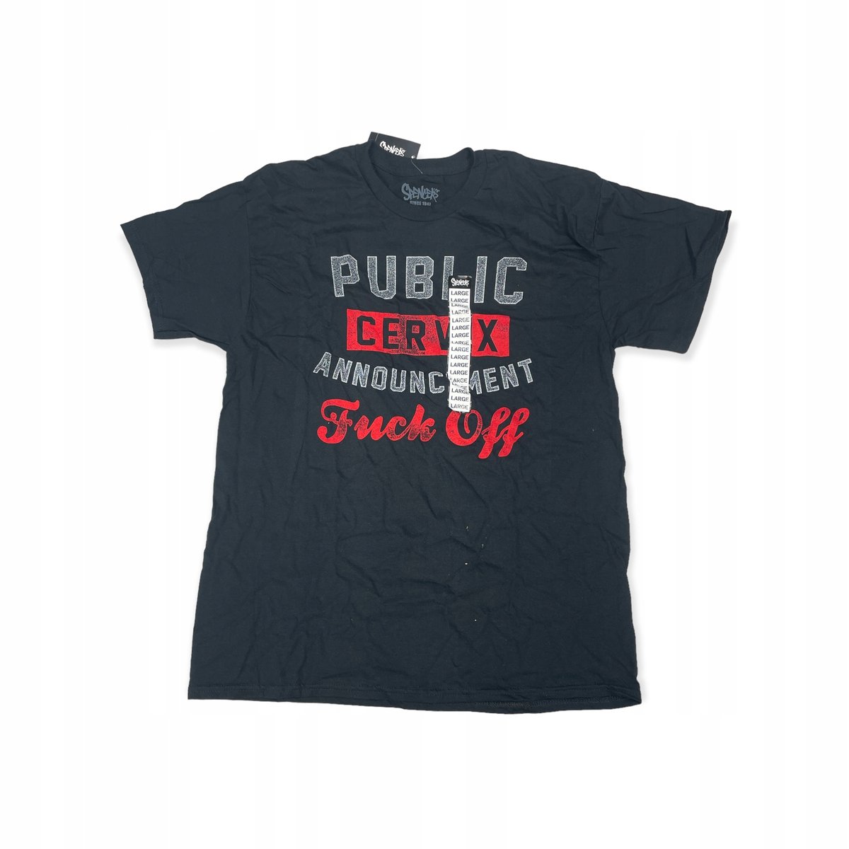 Koszulka T-shirt męski SPENCER'S czarny napisy M