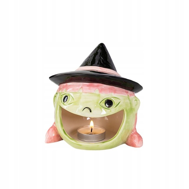 Świecznik Halloween Lampion Czarownica Na Małe Podgrzewacze Tealight Led