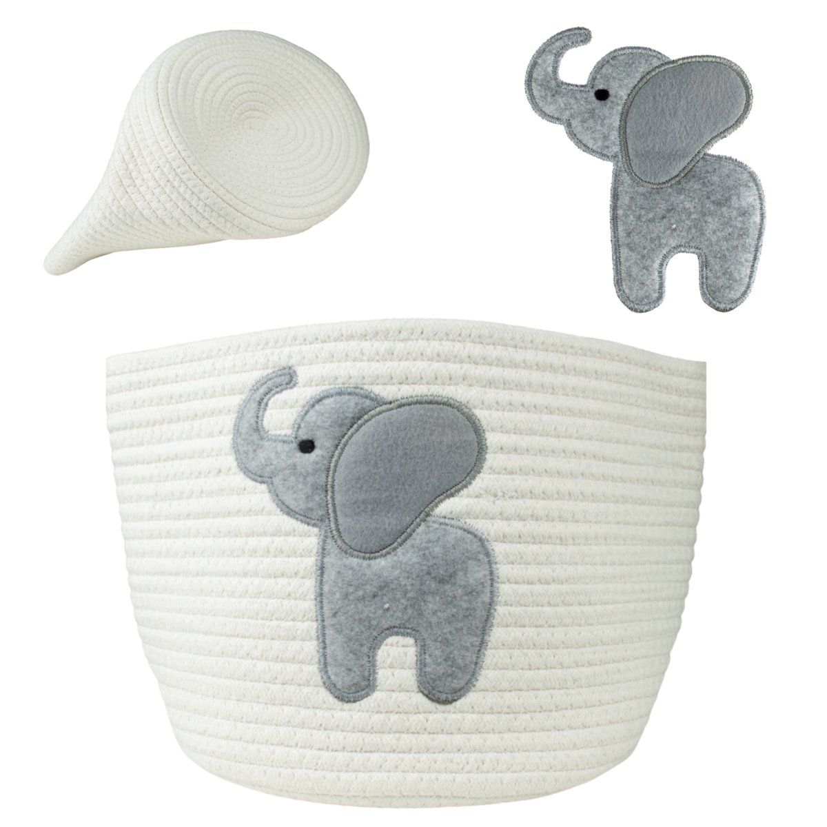 Organizer kosz składany do przechowywania zabawek ze słoniem Captain Mike