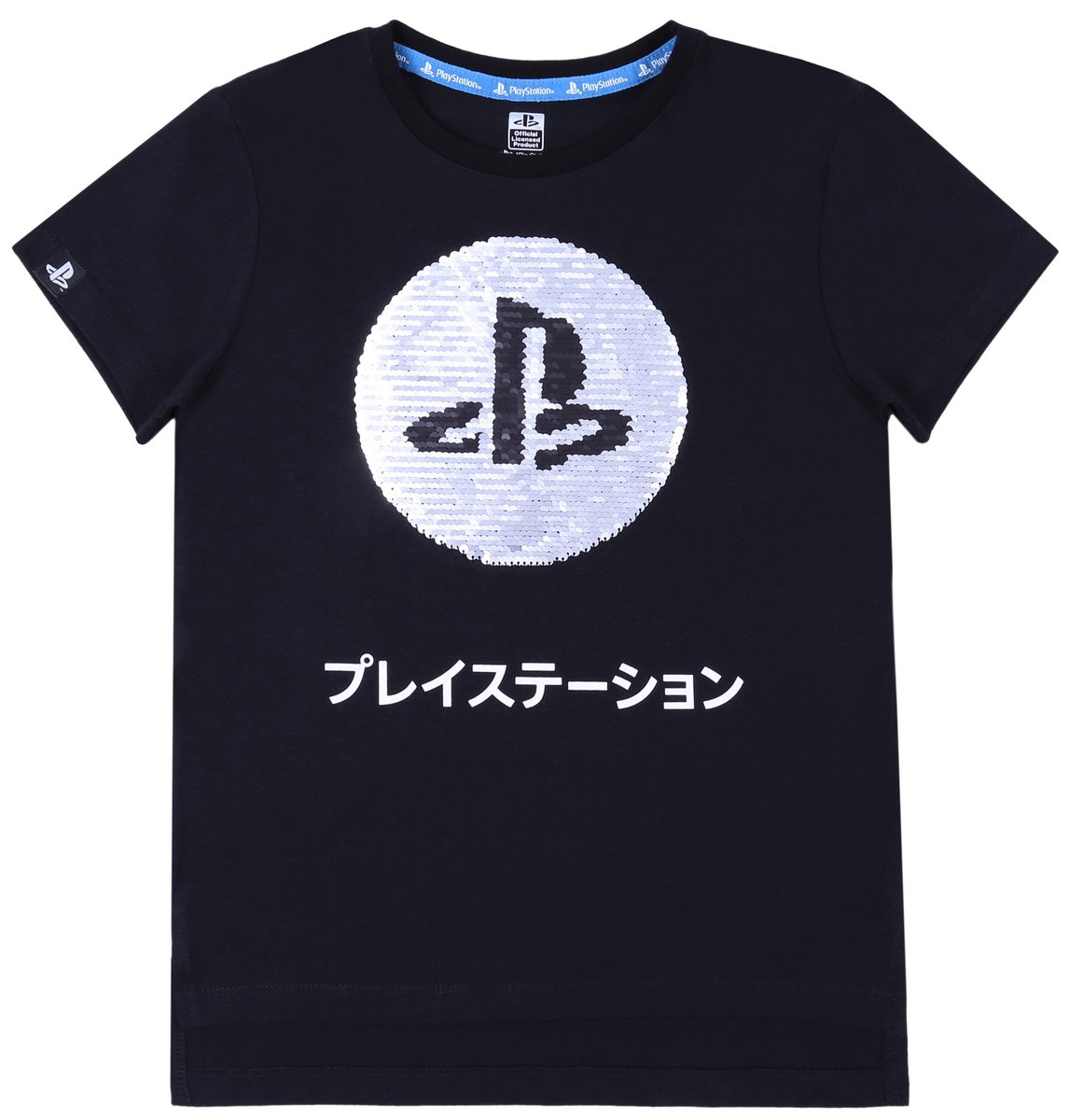 Czarna bluzka z cekinami PlayStation 10-11 lat 146 cm