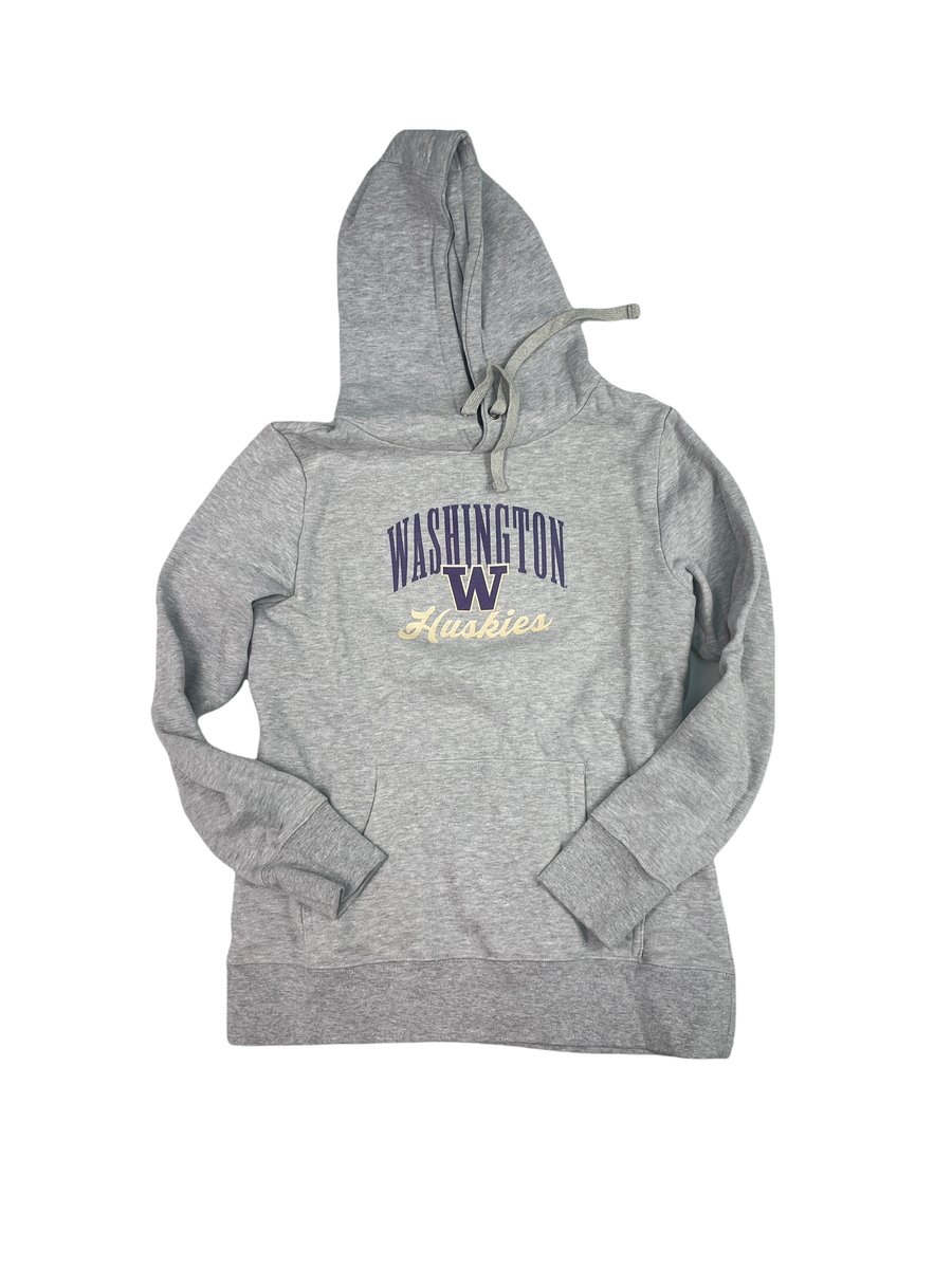 Szara bluza damska z kapturem Washington Huskies S