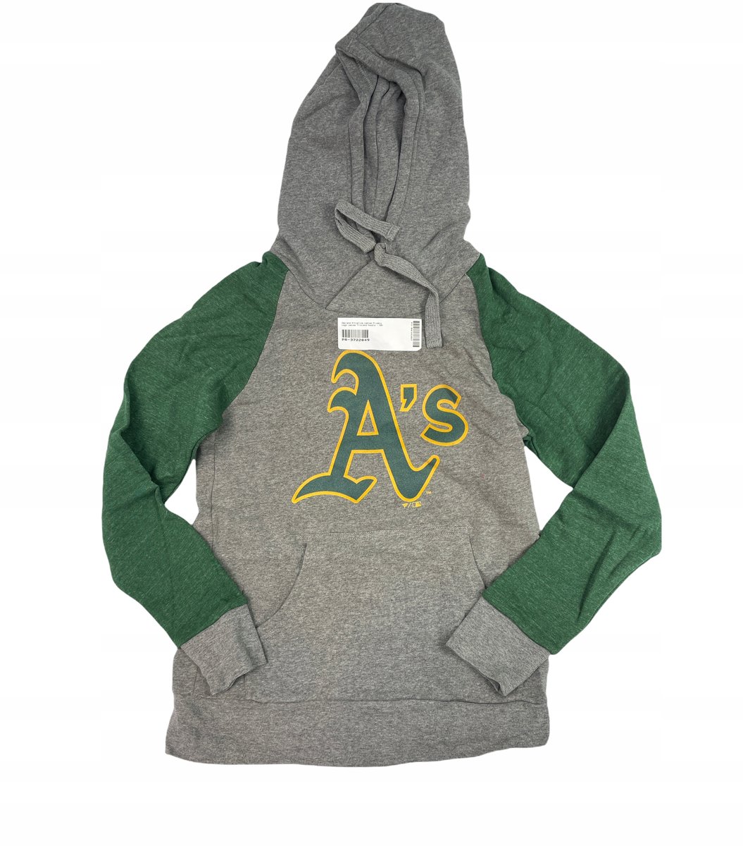 Szara bluza damska z kapturem Oakland Athletics M