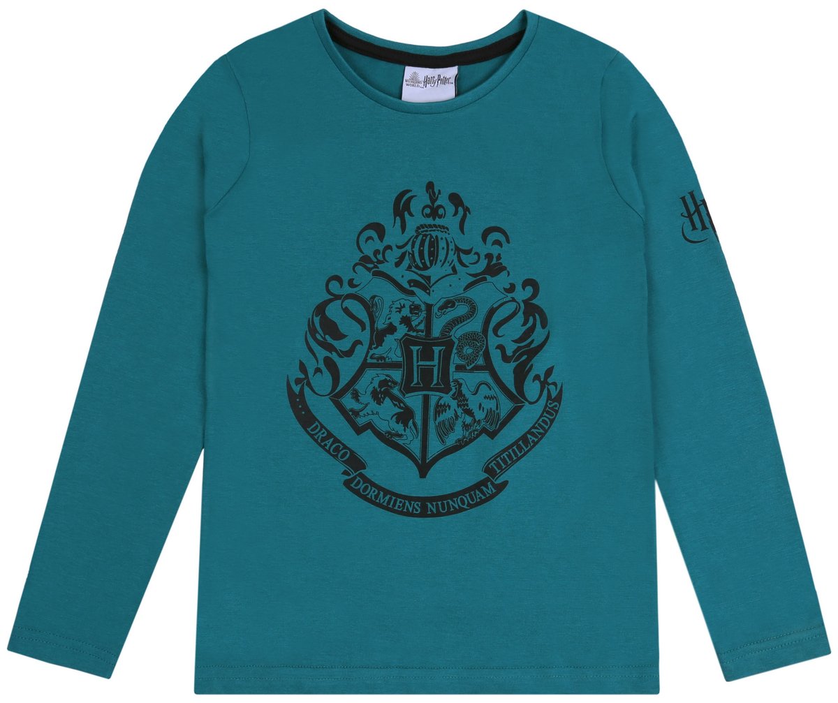 Ciemnozielona bluzka dziewczęca z długim rękawem Harry Potter 8 lat 128 cm