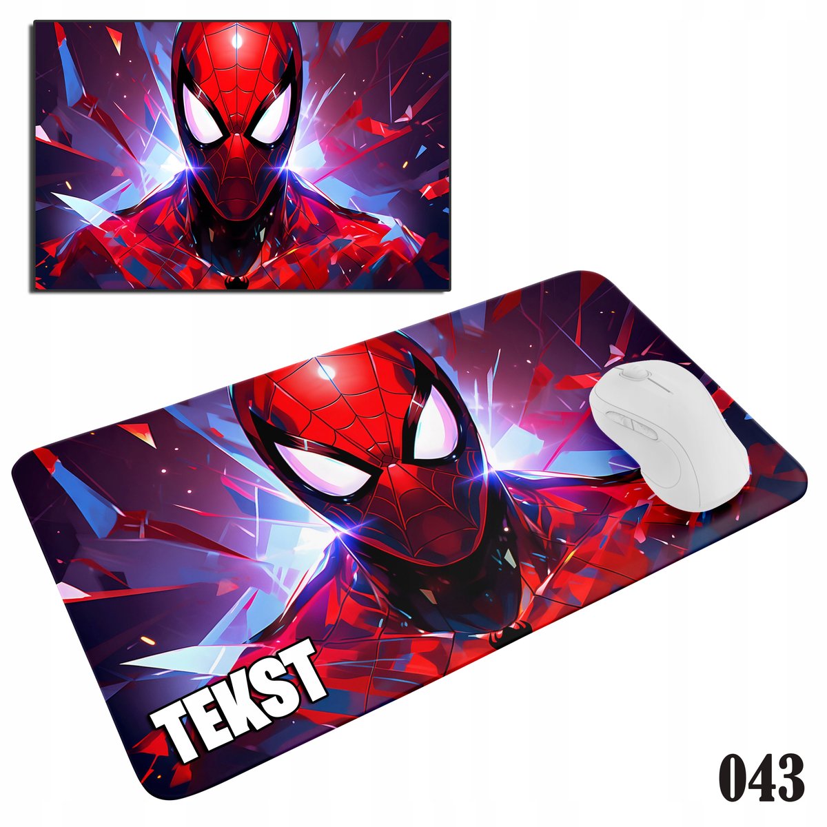 PODKŁADKA POD MYSZKĘ MYSZ WZORY DO WYBORU - SPIDERMAN WZORY 20x24cm