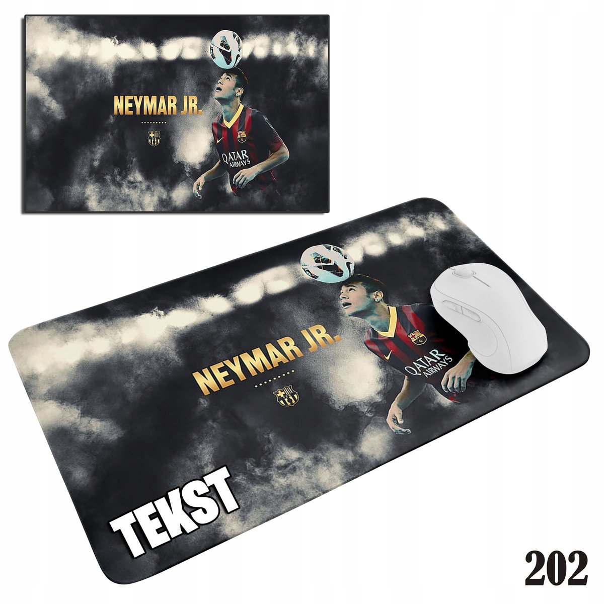 PODKŁADKA POD MYSZKĘ MYSZ WZORY DO WYBORU - PIŁKA NOŻNA NEYMAR 29x36cm