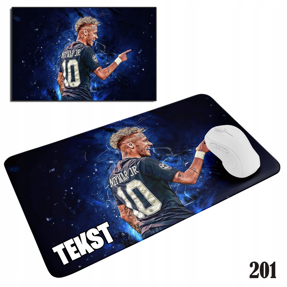 PODKŁADKA POD MYSZKĘ MYSZ WZORY DO WYBORU - PIŁKA NOŻNA NEYMAR 29x36cm