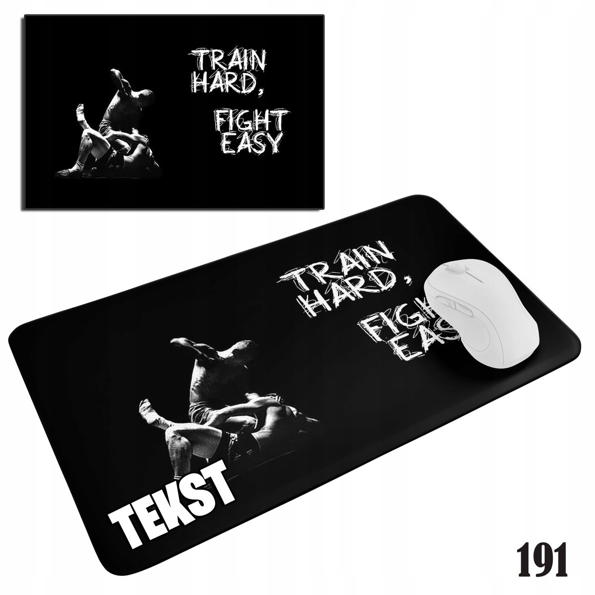PODKŁADKA POD MYSZKĘ MYSZ WZORY DO WYBORU - MMA BOKS SPORTY WALKI 20x24cm