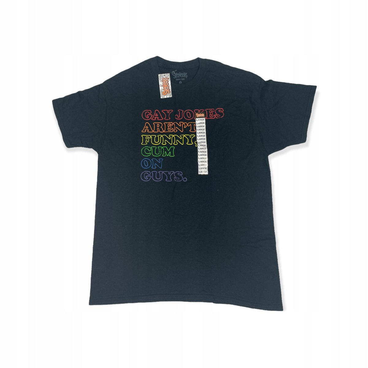 Koszulka t-shirt męski czarny SPENCER'S napisy L