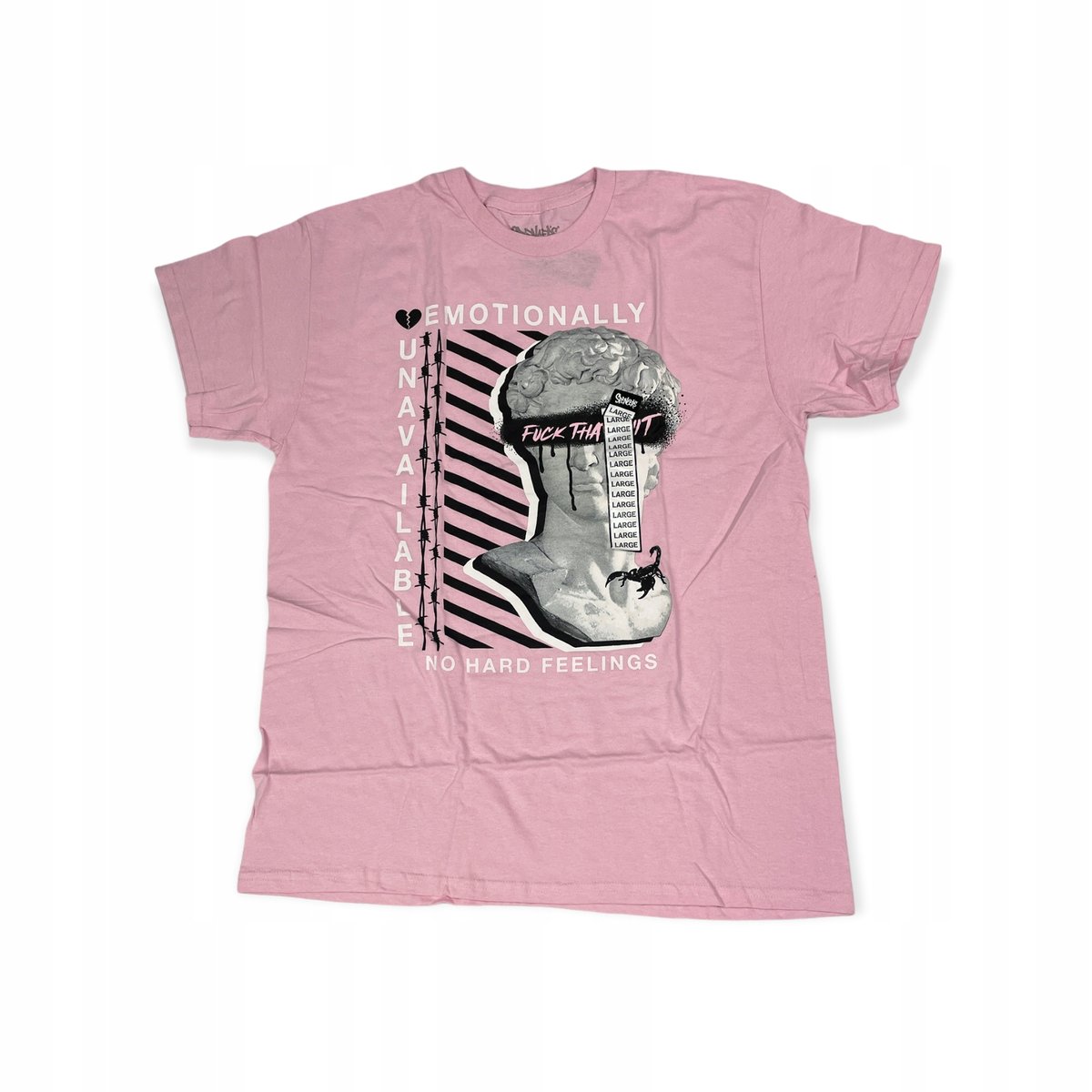 Koszulka t-shirt męski SPENCER'S napisy różowy L