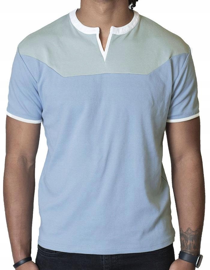 Klasyczna niebieska koszulka T-shirt Spear Point S