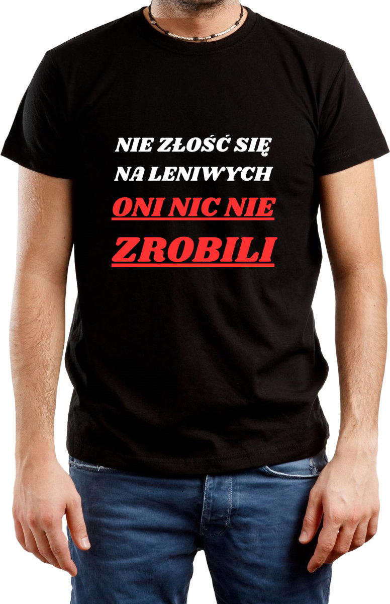 T-SHIRT MĘSKI PREZENT SIŁOWNIA TRENING ŚMIESZNA KOSZULKA CZARNA R-XXL A405