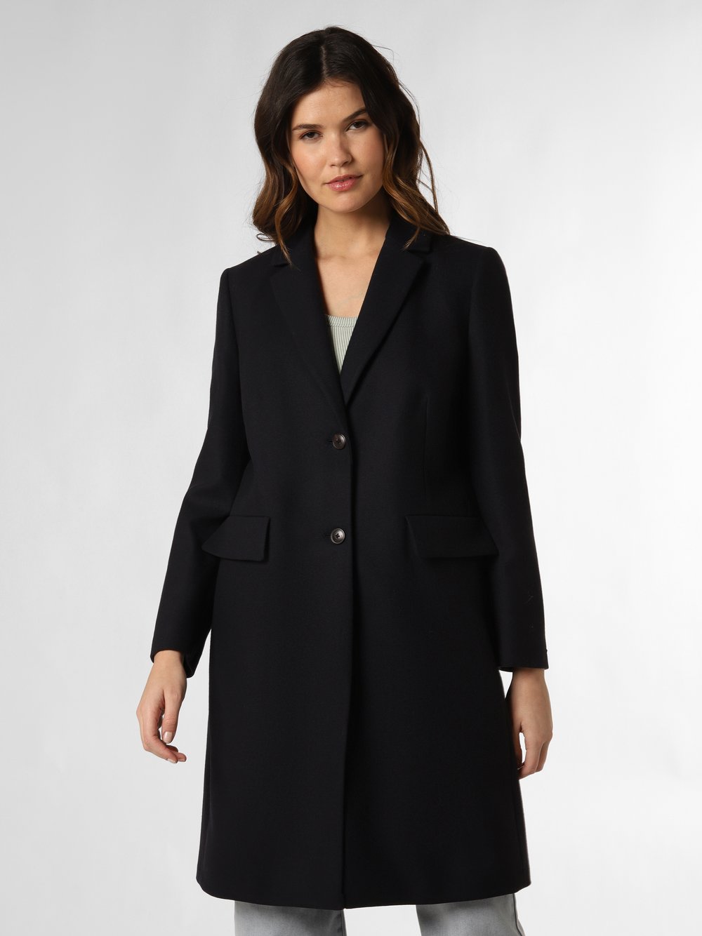 Tommy Hilfiger Płaszcz damski Kobiety niebieski jednolity, 38