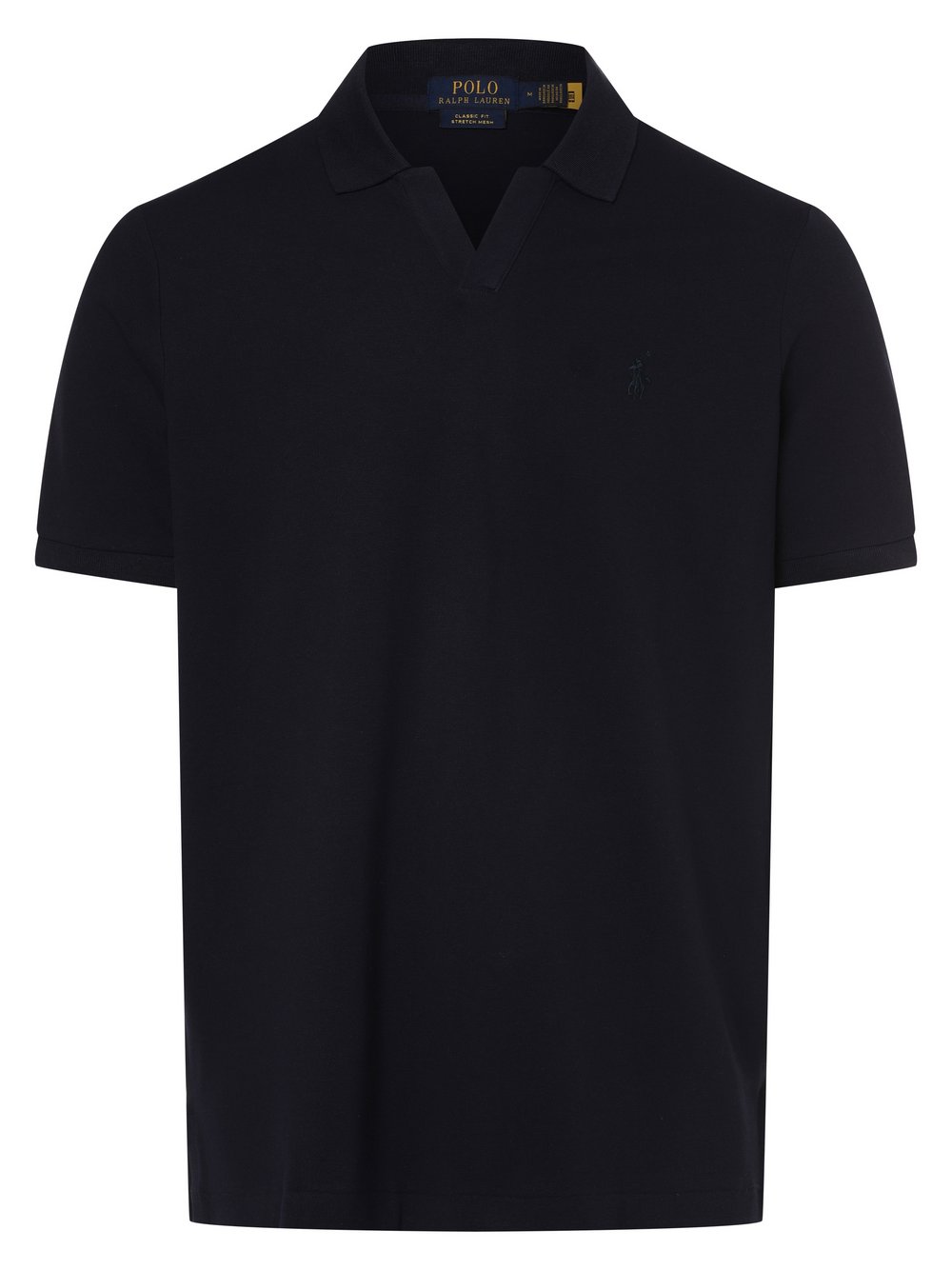 Polo Ralph Lauren Męska koszulka polo - klasyczny krój Mężczyźni Bawełna niebieski jednolity, S