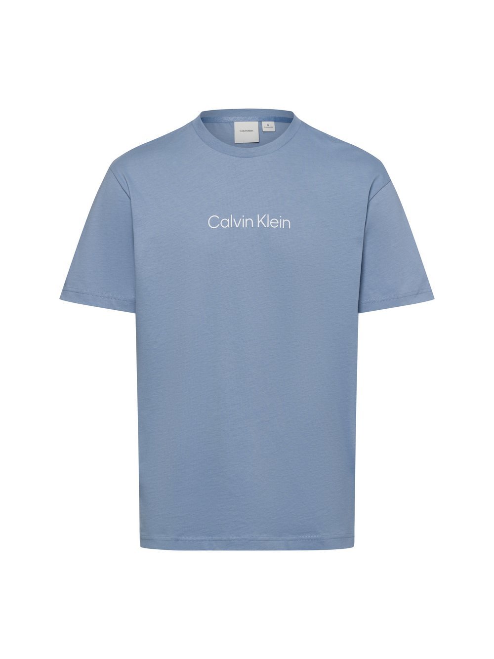 Calvin Klein Koszulka męska Mężczyźni Bawełna niebieski nadruk, S