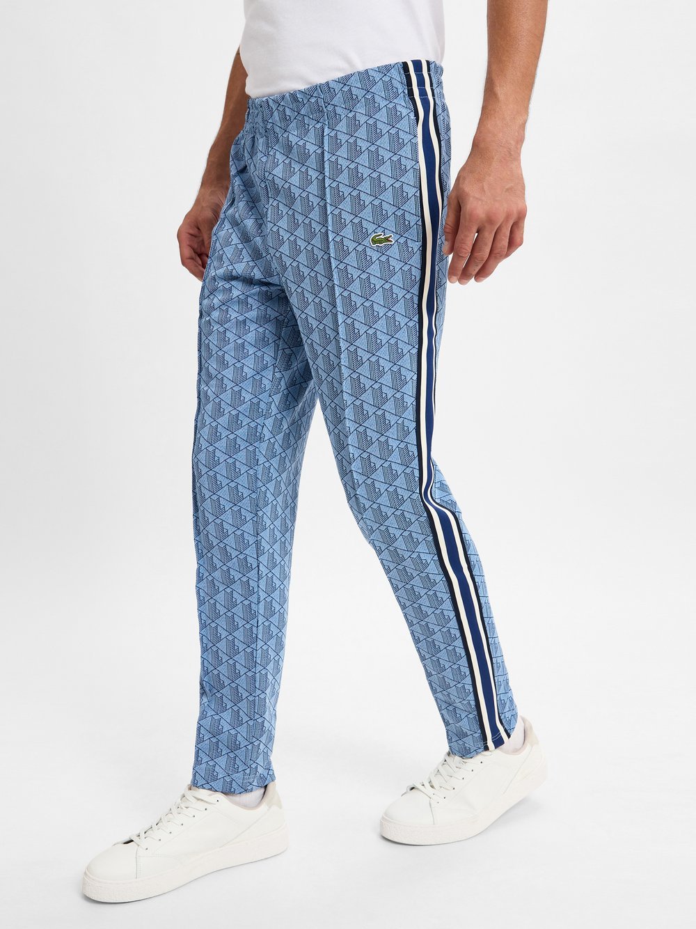 Lacoste Męskie spodnie do biegania Mężczyźni niebieski wzorzysty, 3