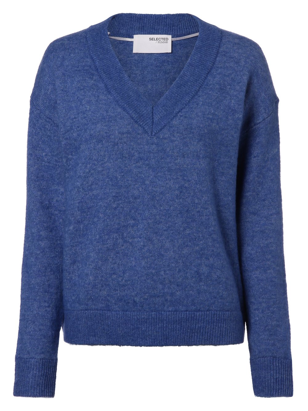 Selected Femme Sweter damski Kobiety niebieski jednolity, L
