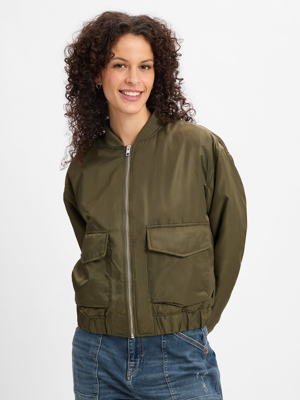 Damska kurtka bomber - Grape Leaf Kobiety zielony jednolity, S - Van Graaf