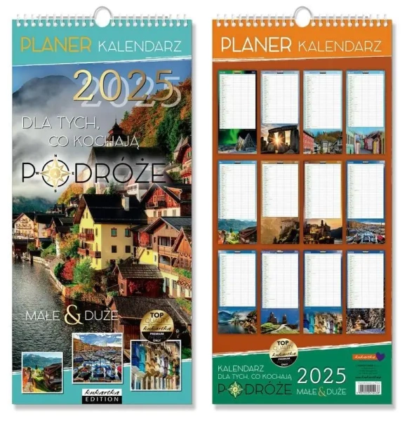 Kalendarz 2025 ścienny planer Podróże - Kukartka