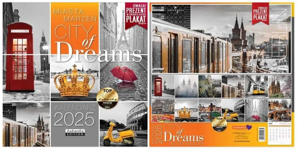 Kalendarz 2025 ścienny Classic City of Dreams - Kukartka