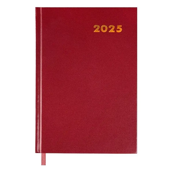 Kalendarz książkowy 2025 A5 czerwony EASY - Easy Stationery