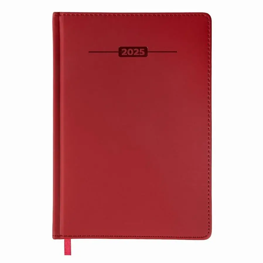 Kalendarz książkowy 2025 A5 czerwony EASY - Easy Stationery