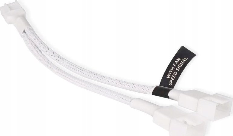Kabel zasilający Alphacool Alphacool Y-Splitter 4-Pin auf 2x 4-Pin PWM 15cm - weiß