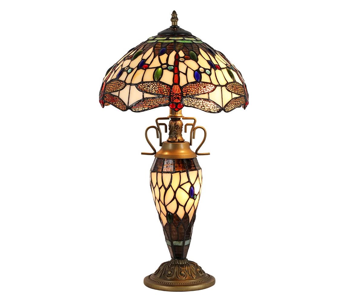 Prezent 1710 - Lampa stołowa TIFFANY 2xE27/60W + 1xE14/7W/230V