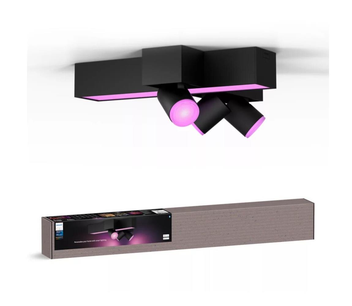 Philips-LED RGBW Ściemnialne oświetlenie punktowe Hue CENTRIS 3xGU10/4,2W + LED/11W