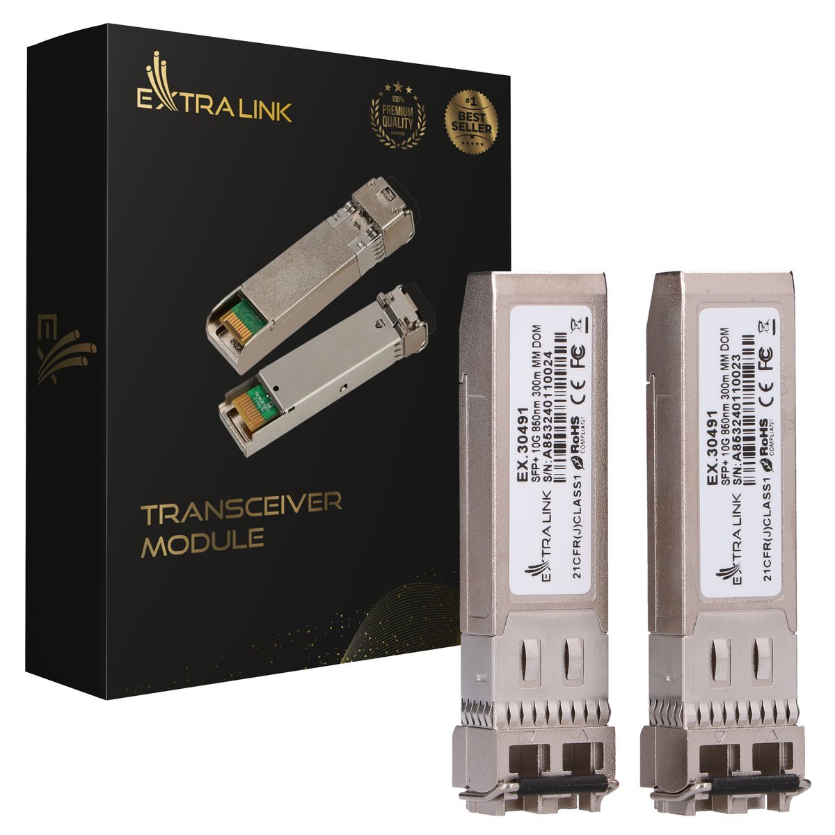 Moduł SFP+ Extralink, 10Gbps, 850nm, 300m, multi mode