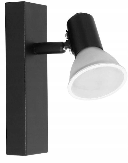 Kinkiet Lampa Sufitowa RIO SP 1 Oprawa Ścienno GU10 Ruchoma 60W Czarna