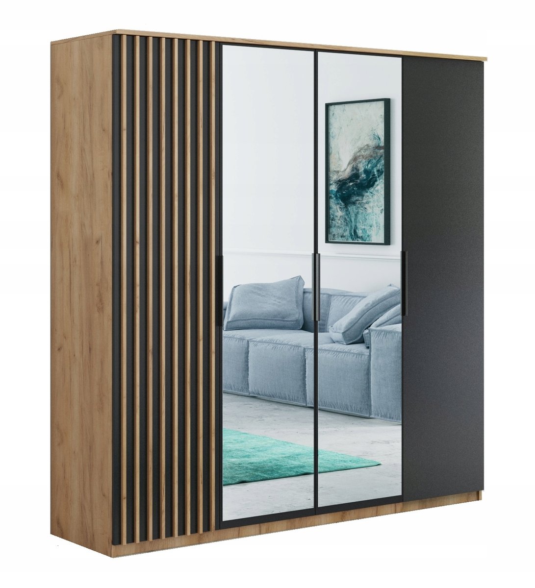 Szafa Lagos 200/215/61 lustra, lamele