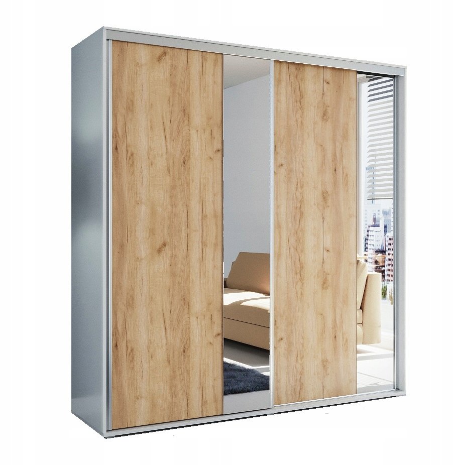 Szafa przesuwna Oliwier 150/245/62 z lustrem