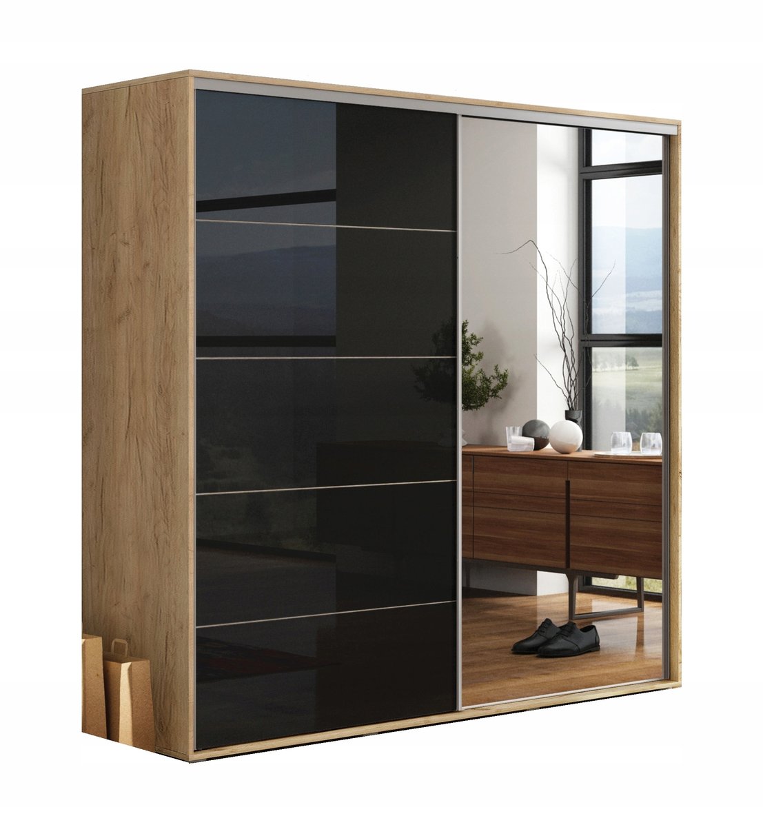 Szafa przesuwna Sandra 200/215 szeroka kolorystyka