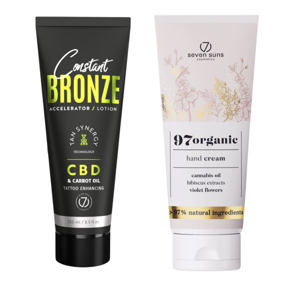 7suns Constant Bronze CBD&Carrot Accelerator 250ml + Krem Do Rąk 75ml