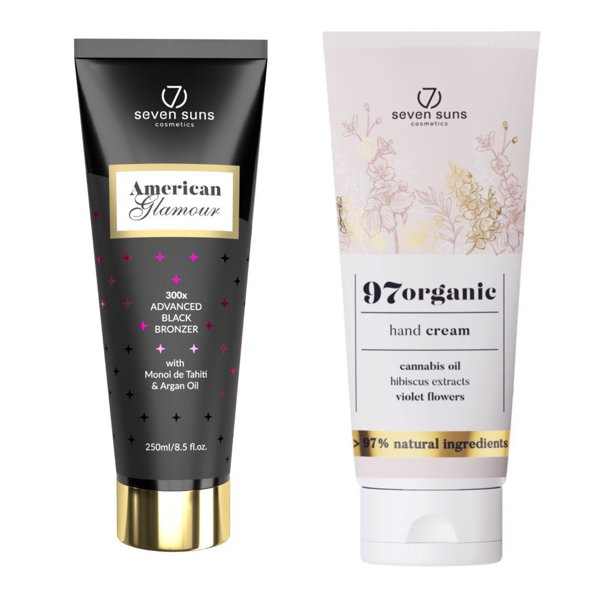 7suns American Glamour Mocny Bronzer 250ml + Krem Do Rąk 75ml