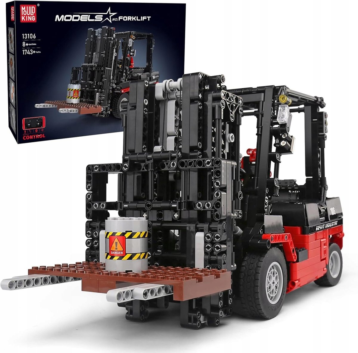 Klocki Mould King 13106 Wózek Widłowy zabawka zdalnie sterowany widlak TECH
