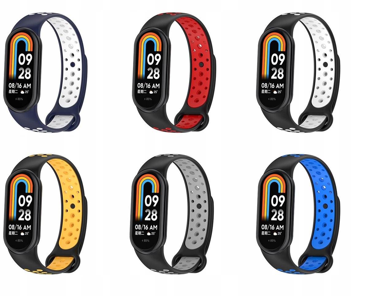 ZESTAW 6 OPASEK ZAMIENNYCH DO XIAOMI MI BAND 8