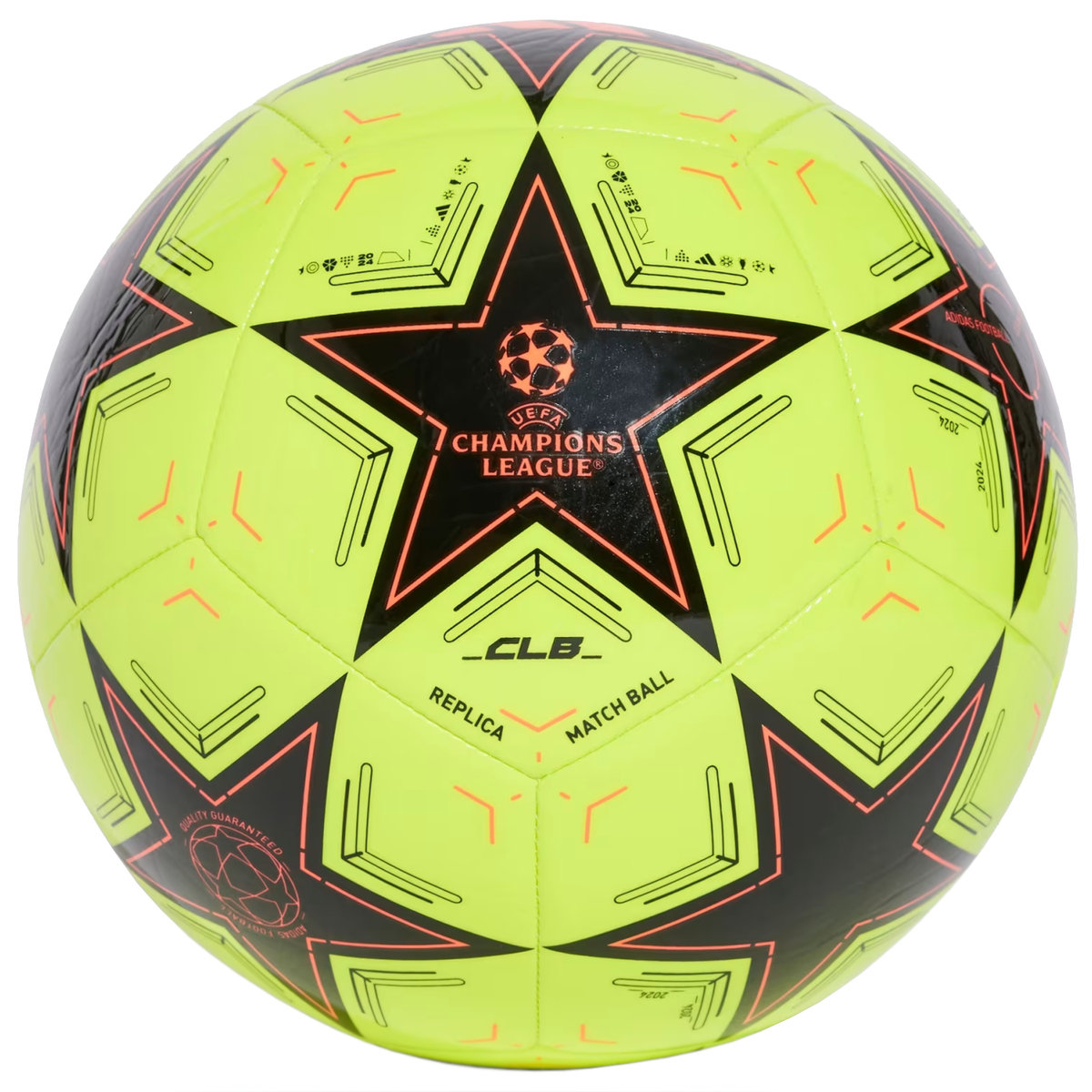adidas UEFA Champions League Club Ball IX4065, unisex, piłki do piłki nożnej, Żółte