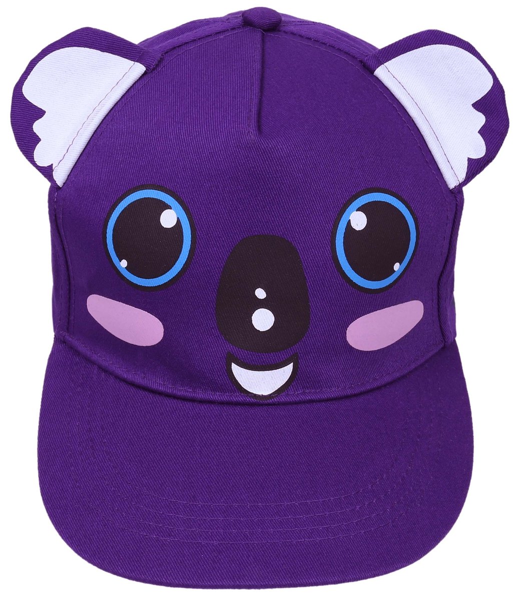Fioletowa czapka z prostym daszkiem Koala