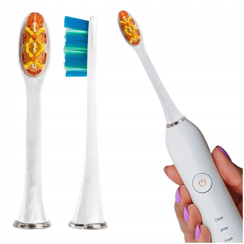 Końcówki Do Szczoteczki Sonicznej Smiley Pro White 2 Sztuki Kolorowe