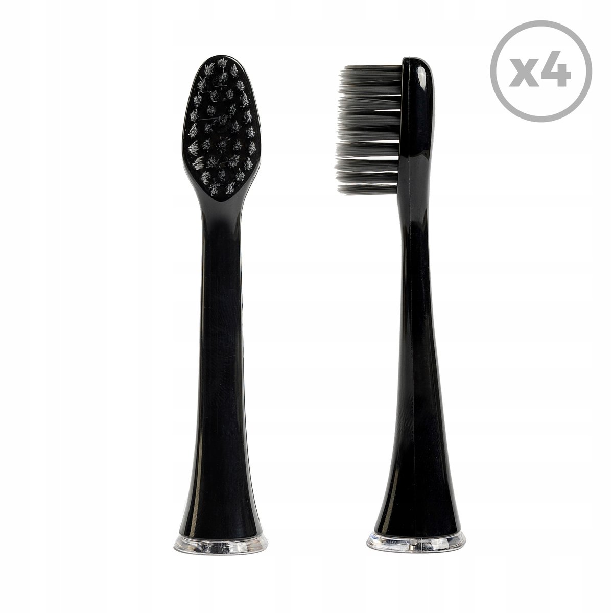 Końcówki do szczoteczki sonicznej Smiley Pro - Węglowe Carbon czarne 4 szt.