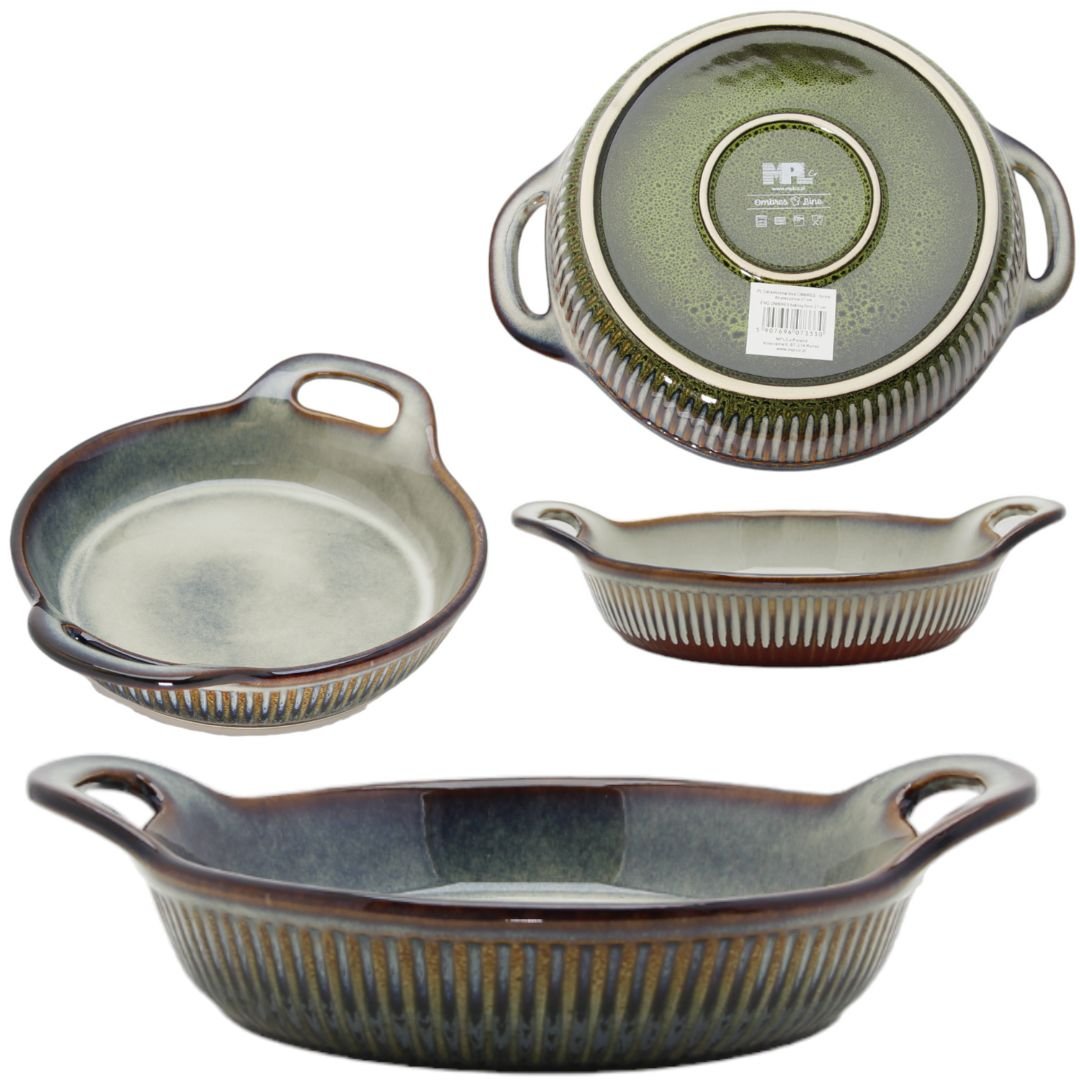NACZYNIE ŻAROODPORNE CERAMICZNE FORMA DO PIECZENIA ZAPIEKANIA ø21 cm 0.9L